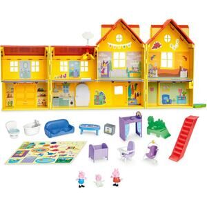 Peppa Pig Peppa's Big Family House Playset 3 Figures  11 Accessories NWT
